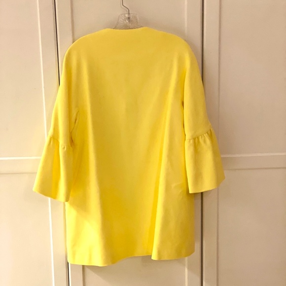 NWT❣️ ZARA Yellow Frilled Bell Sleeve Zip Coat 🔥 - Picture 5 of 6